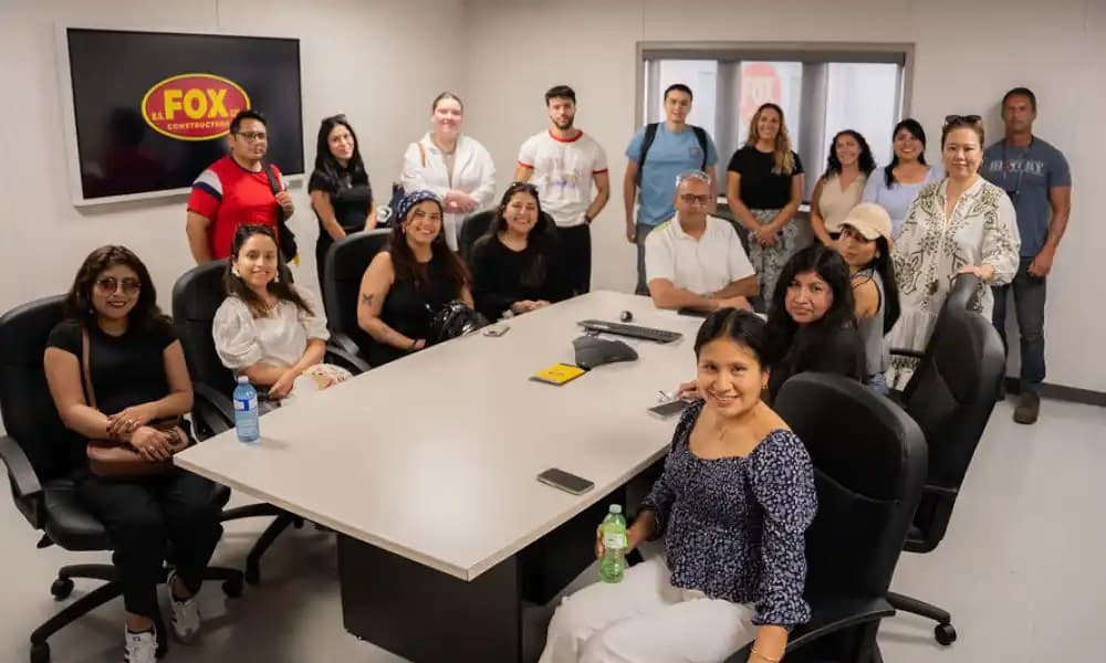 Students at a meeting