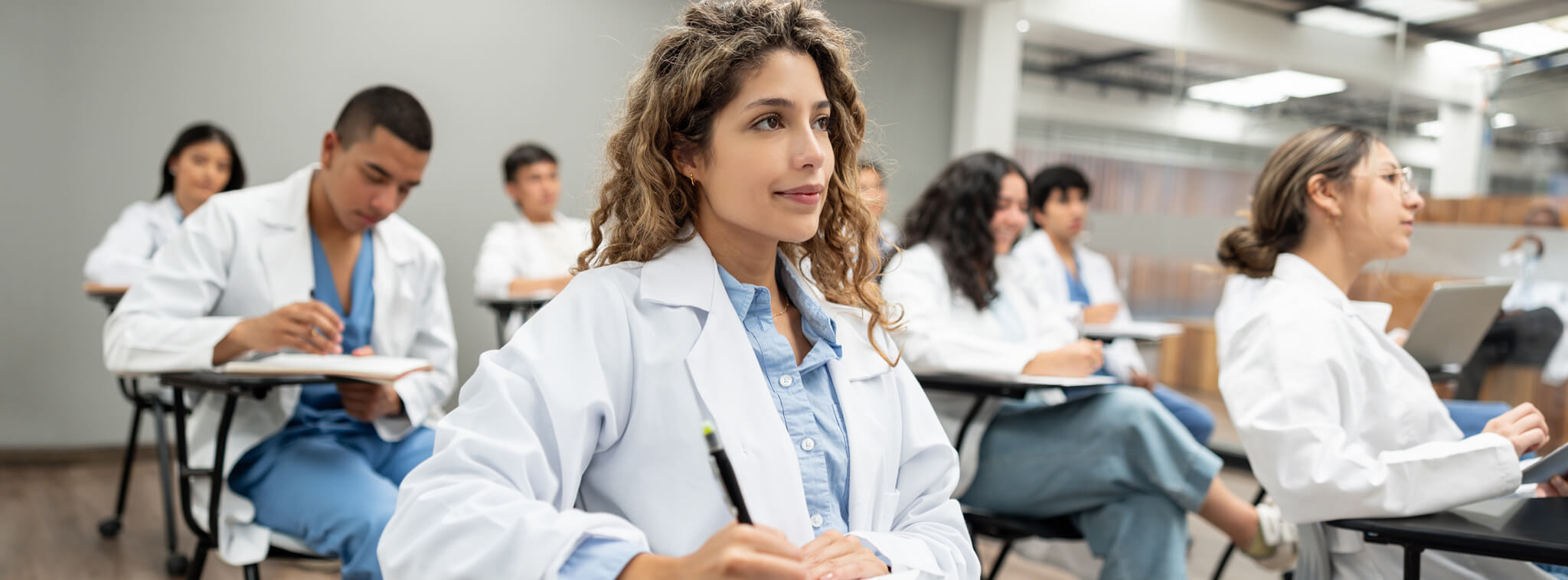 Medical students in classroom