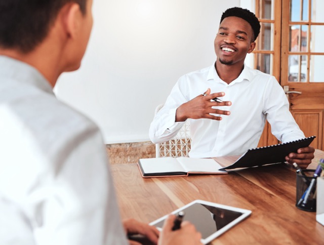 two men on job interview